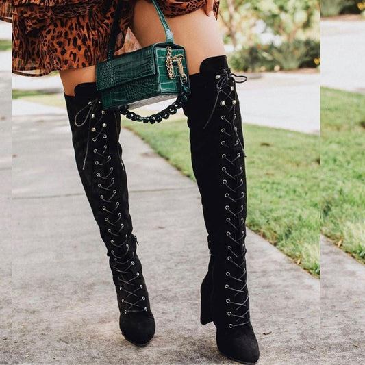 ❤RESTOCKED❤ Black Vegan Suede Combat boots Lace up