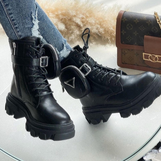 Just In Zip Pocket Combat Booties