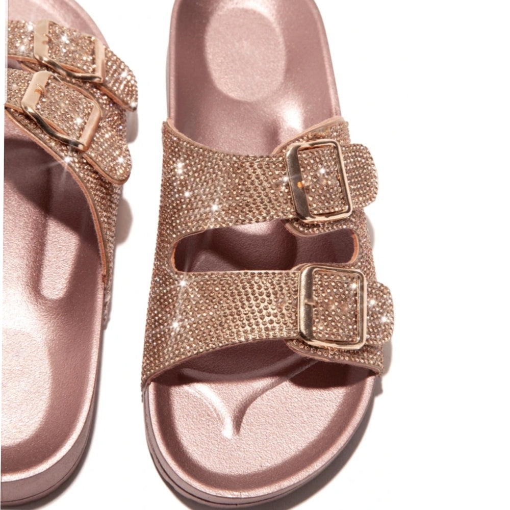 ❤last 6❤BestSeller Rose Gold embellishment Sandal