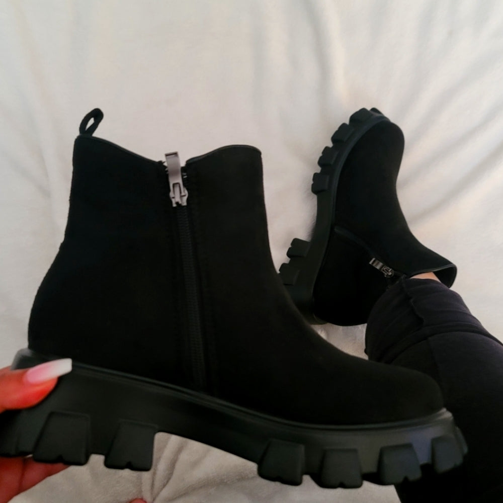 Combat boots Vegan Suede