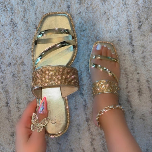 Just In Rose Gold Sandals Strappy